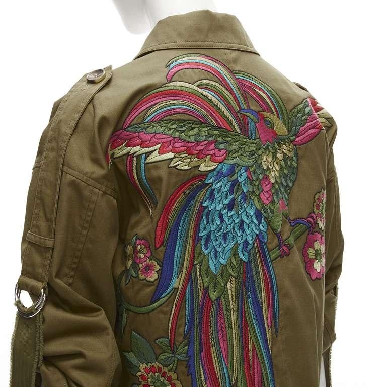 RED VALENTINO green cotton Butterfly appliqu√© flared hem safari jacket IT38 S
Reference: AAWC/A00158
Brand: Red Valentino
Material: Cotton
Color: Green
Pattern: Animal Print
Closure: Zip
Made in: China

CONDITION:
Condition: Excellent, this item