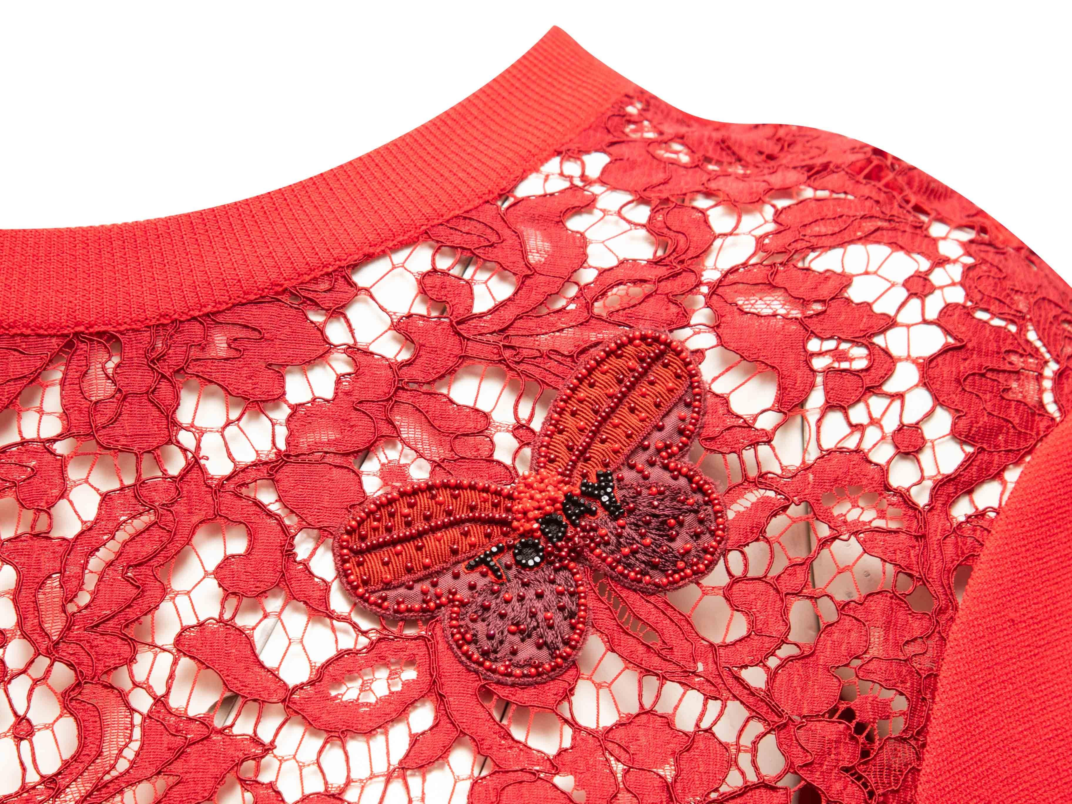 Red Valentino - Vestito con motivo a farfalla in pizzo - taglia US L. in vendita 1