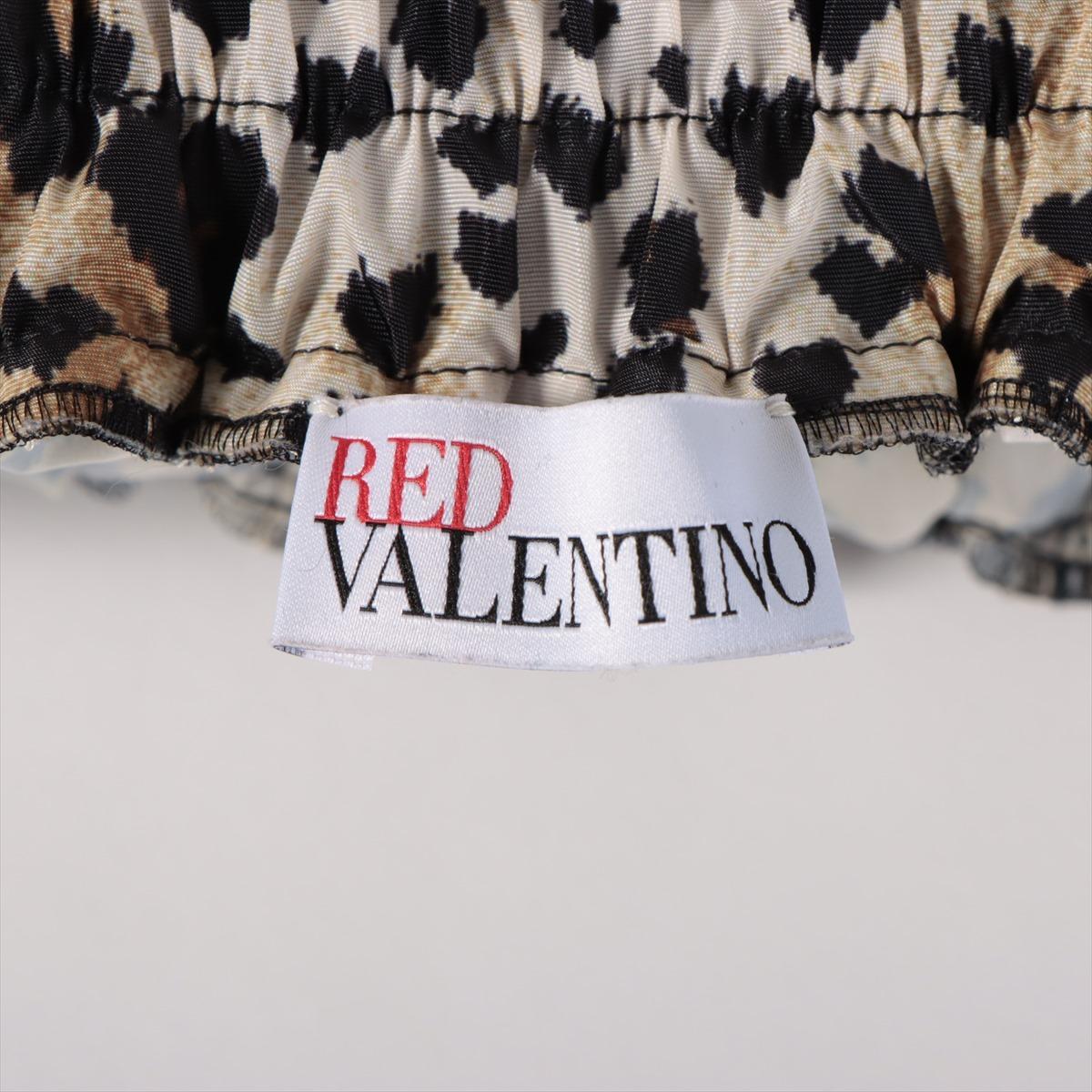 Red Valentino Léopard Mesh Skirt Black × Brown 1