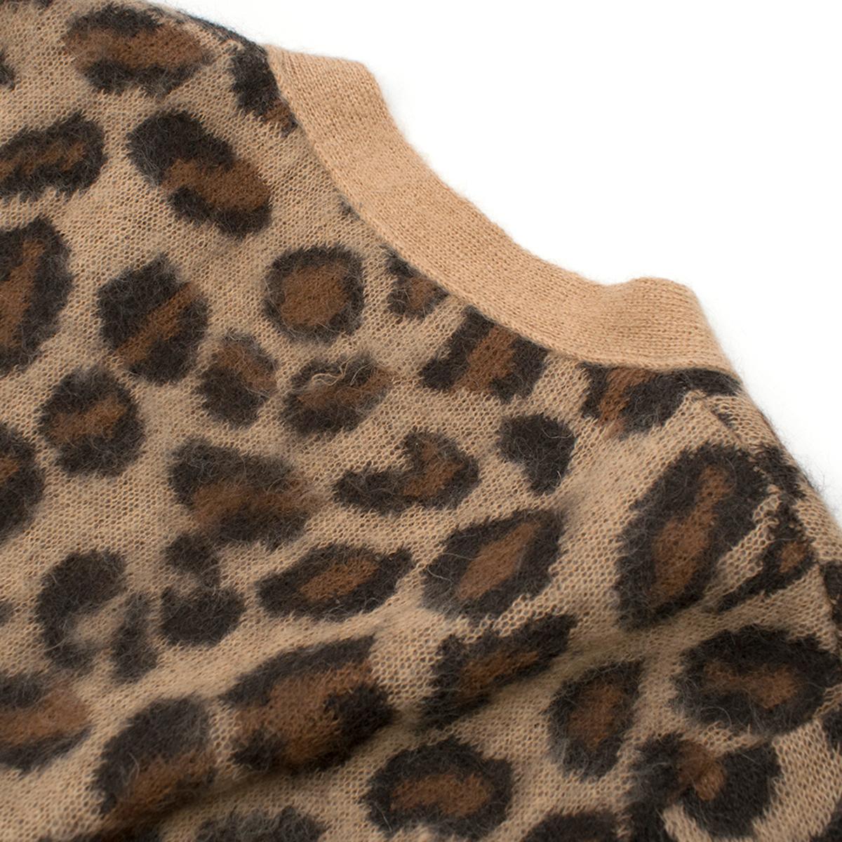 Red Valentino Leopard Print Knit Cardigan XS 2