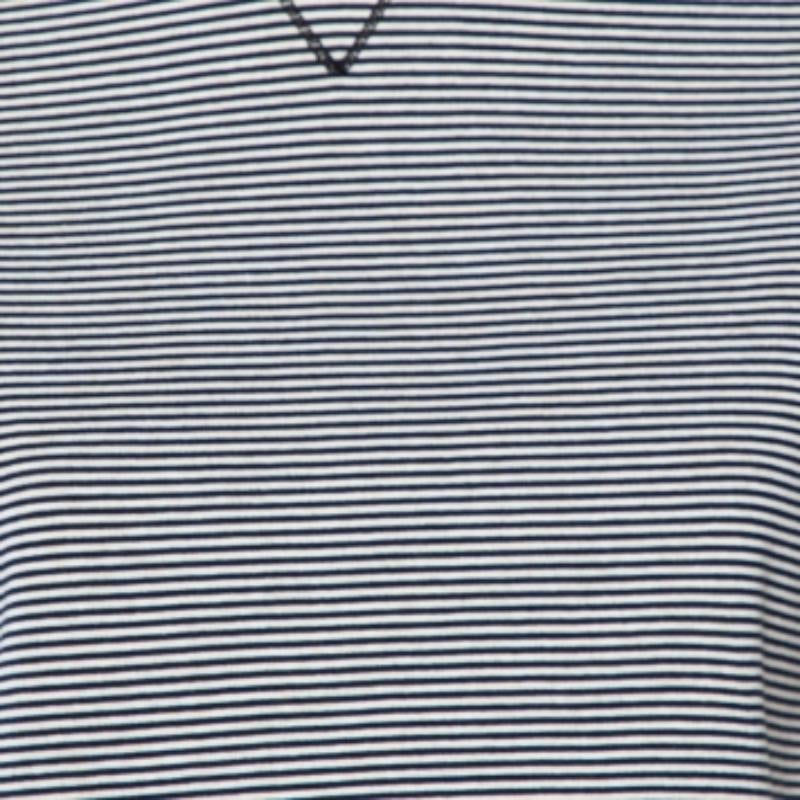RED Valentino Monochrome Gestreiftes Stricktop mit Rüschenbesatz Detailliertes Top M Damen