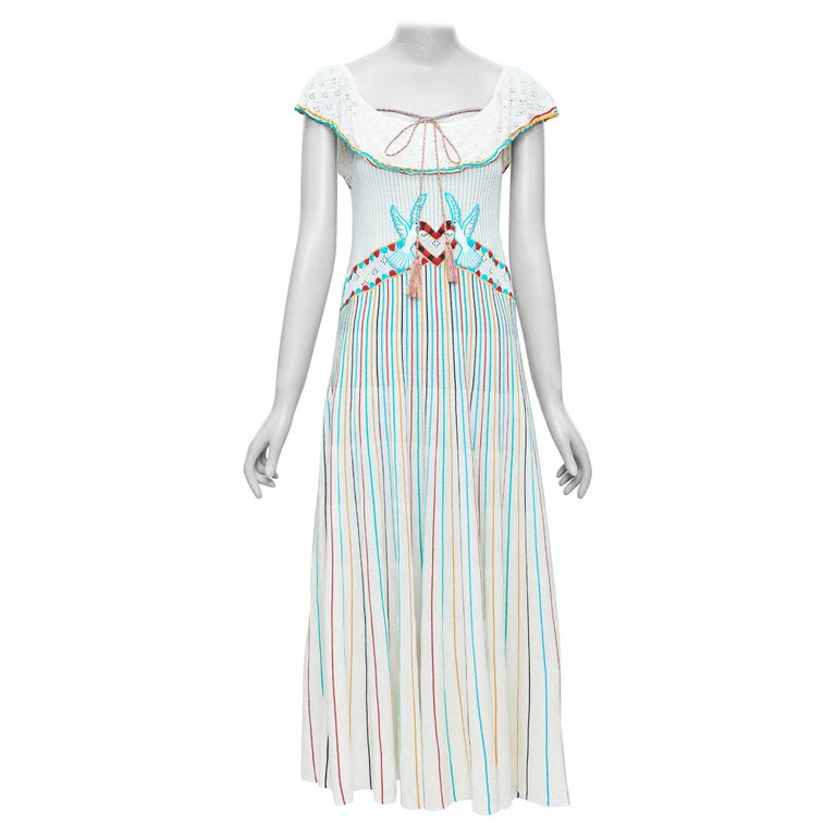 red valentino knit dress Red Valentino Black Rib Knit A-Line Dress W/ Lace Detail Size S