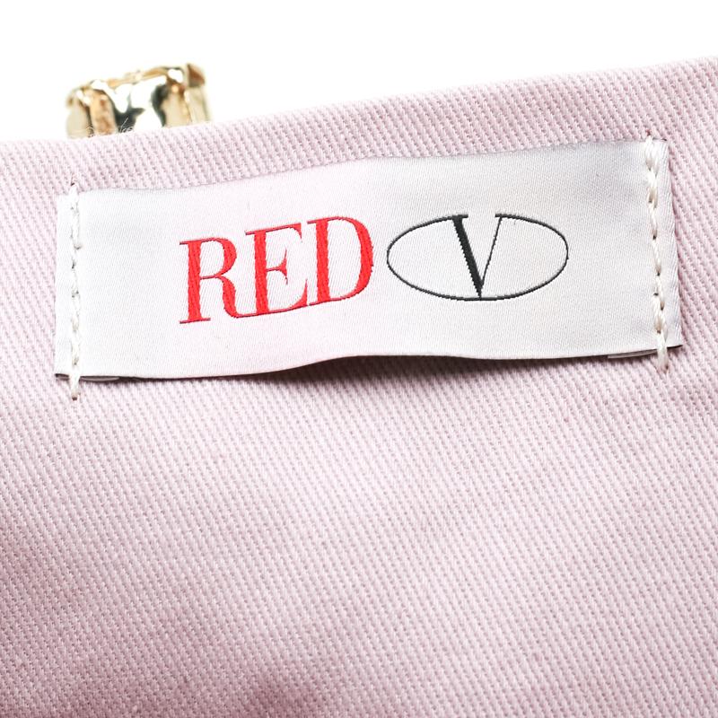 RED Valentino Multicolor Striped Bow Fabric Frame Satchel 2