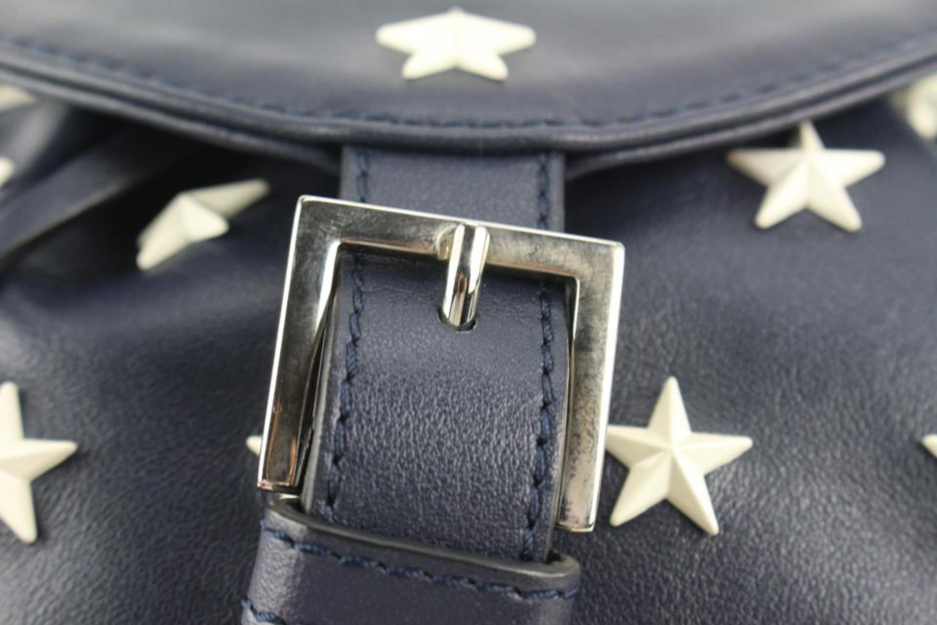 Red Valentino Navy Leather Star Mini Backpack 113re49 For Sale 3