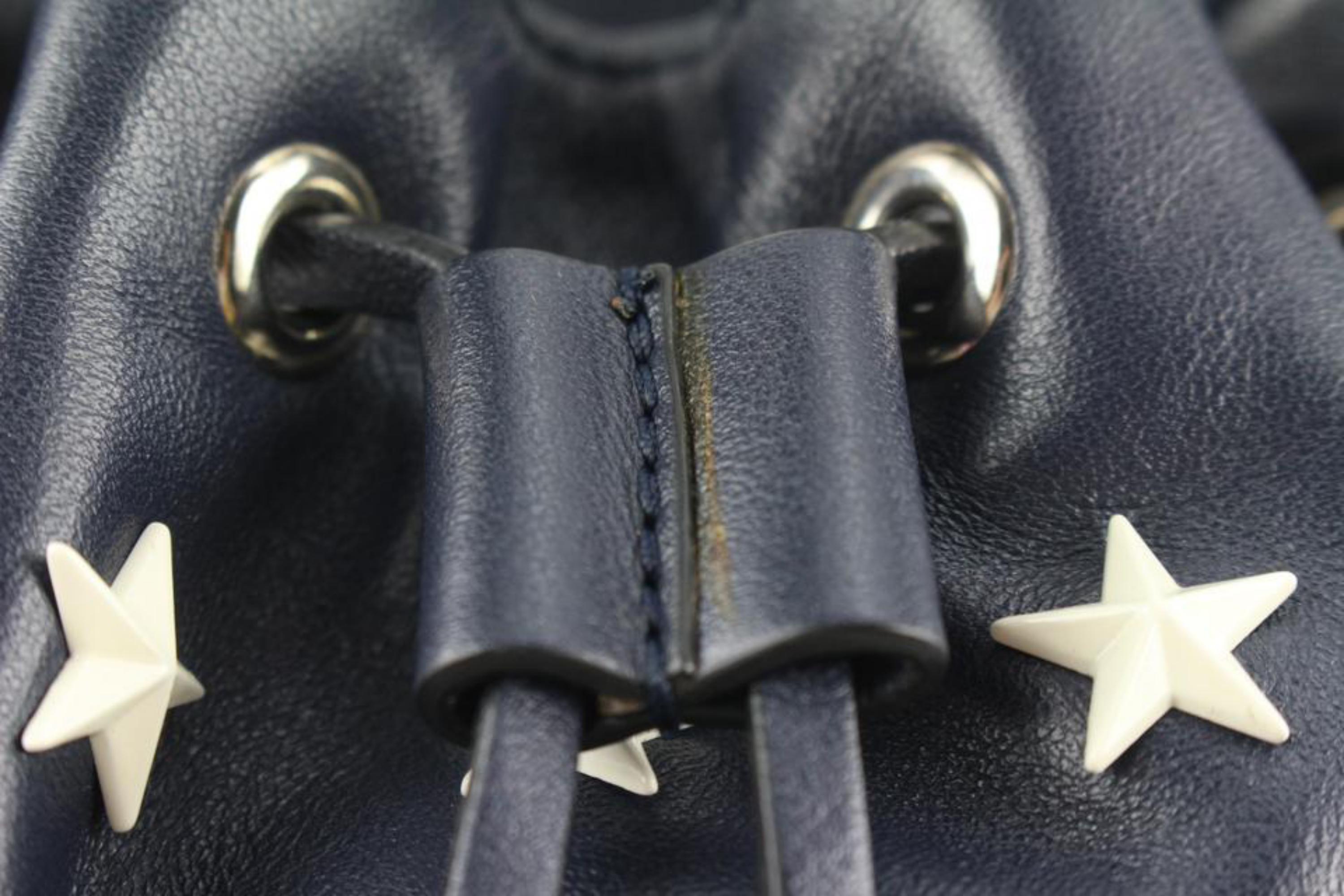 Red Valentino Navy Leather Star Mini Backpack 113re49 For Sale 5
