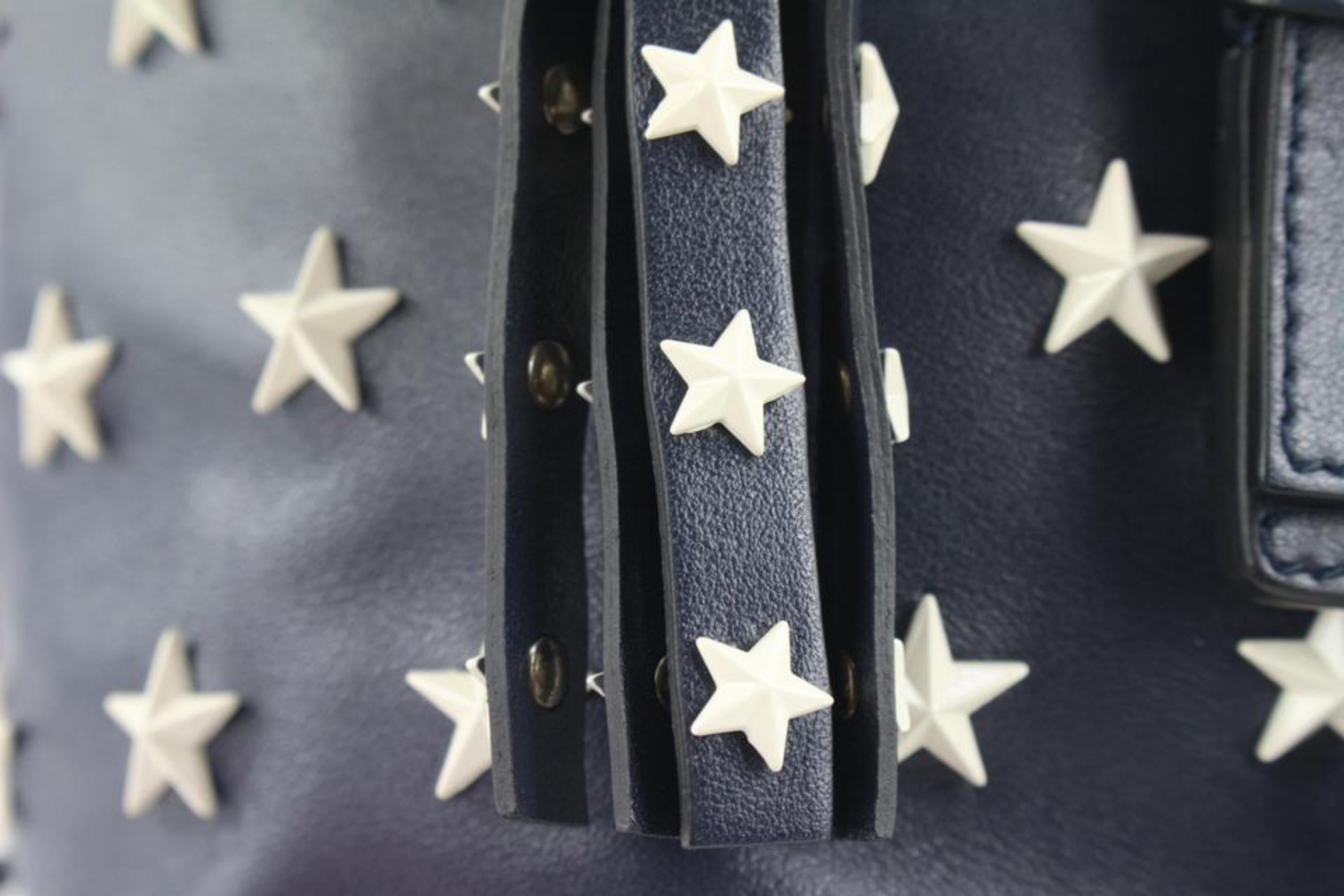 Red Valentino Navy Leather Star Mini Backpack 113re49 For Sale 2