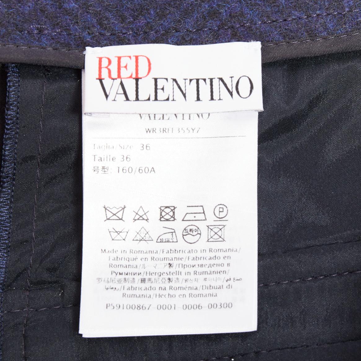 RED VALENTINO navy Schurwolle nautisch gold Knopf hohe Taille Shorts IT36 XXS im Angebot 4
