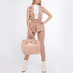 RED Valentino Old Rose Leather Bow Tote