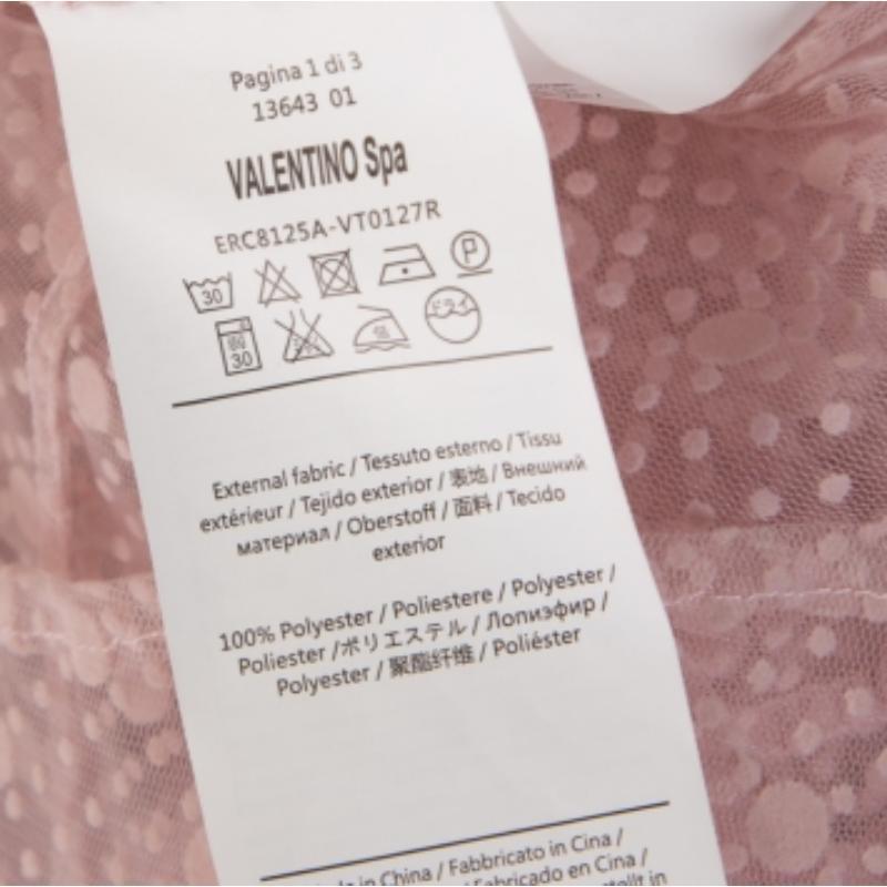 Grigio Red Valentino Camicetta rosa pallido in tulle con fiocco e dettaglio trasparente L in vendita