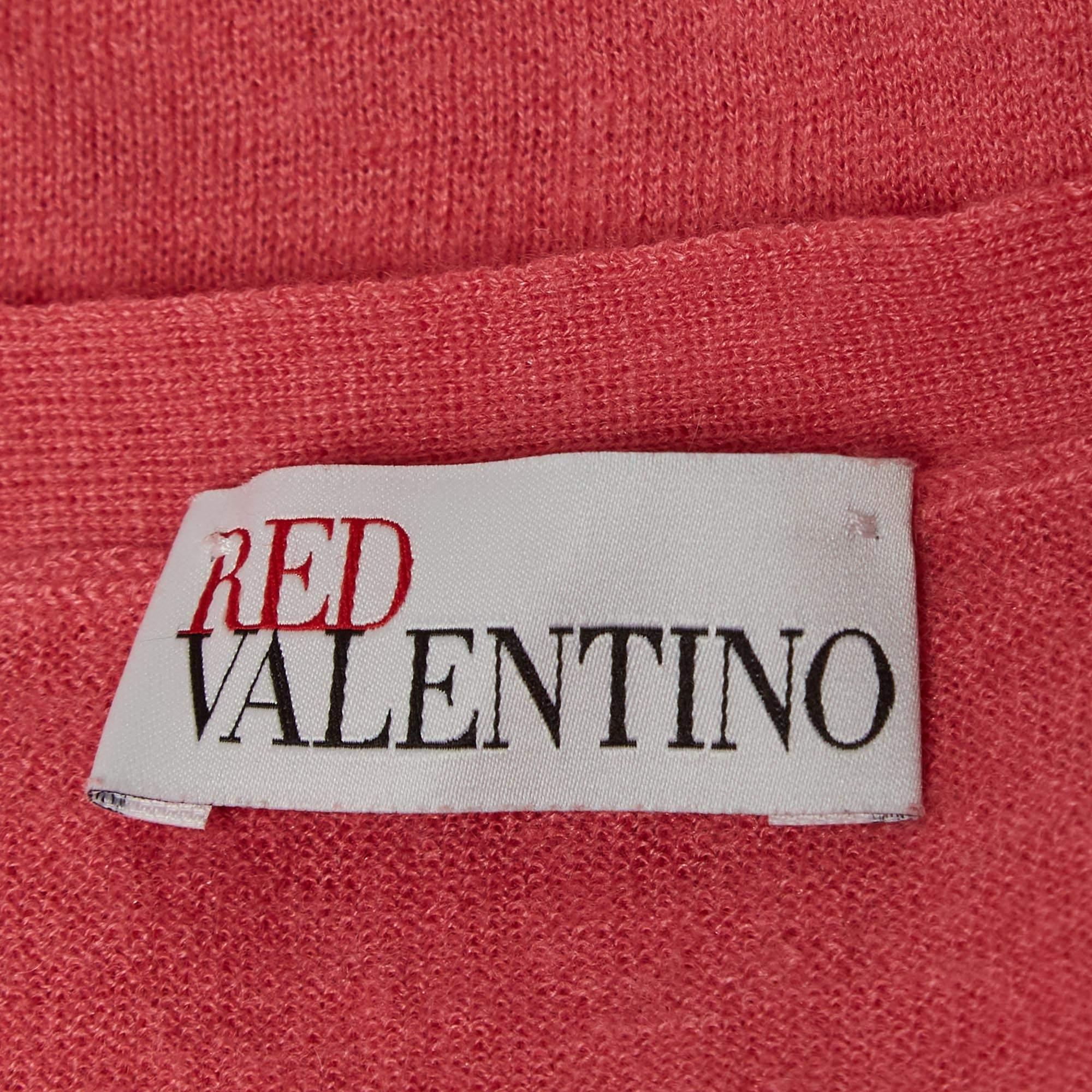 Valentino haut à bretelles en maille de cachemire rose rouge M Bon état - En vente à Dubai, Al Qouz 2