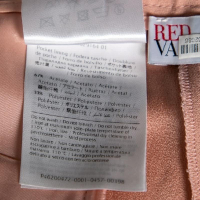 Valentino - Pantalon court en crêpe rose M en vente 2