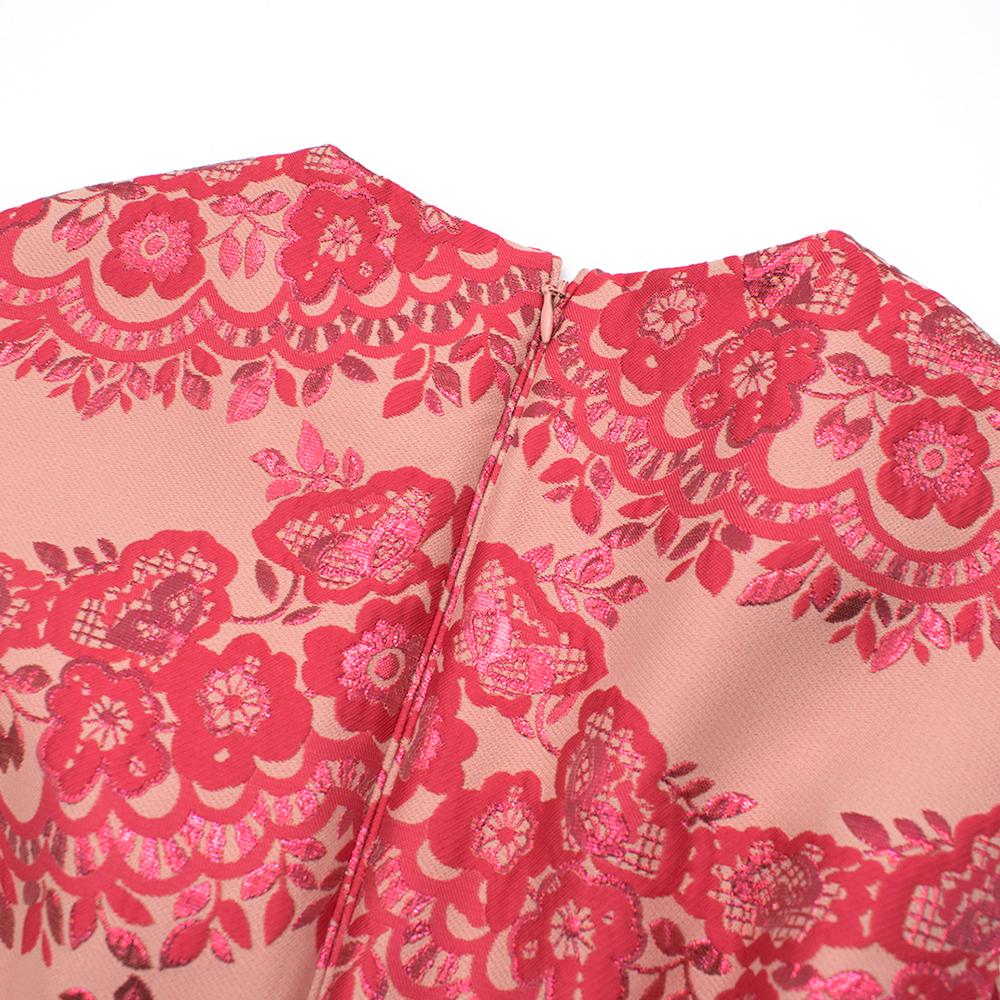 Red Valentino Pink Floral-pattern Jacquard Mini Dress XS 2