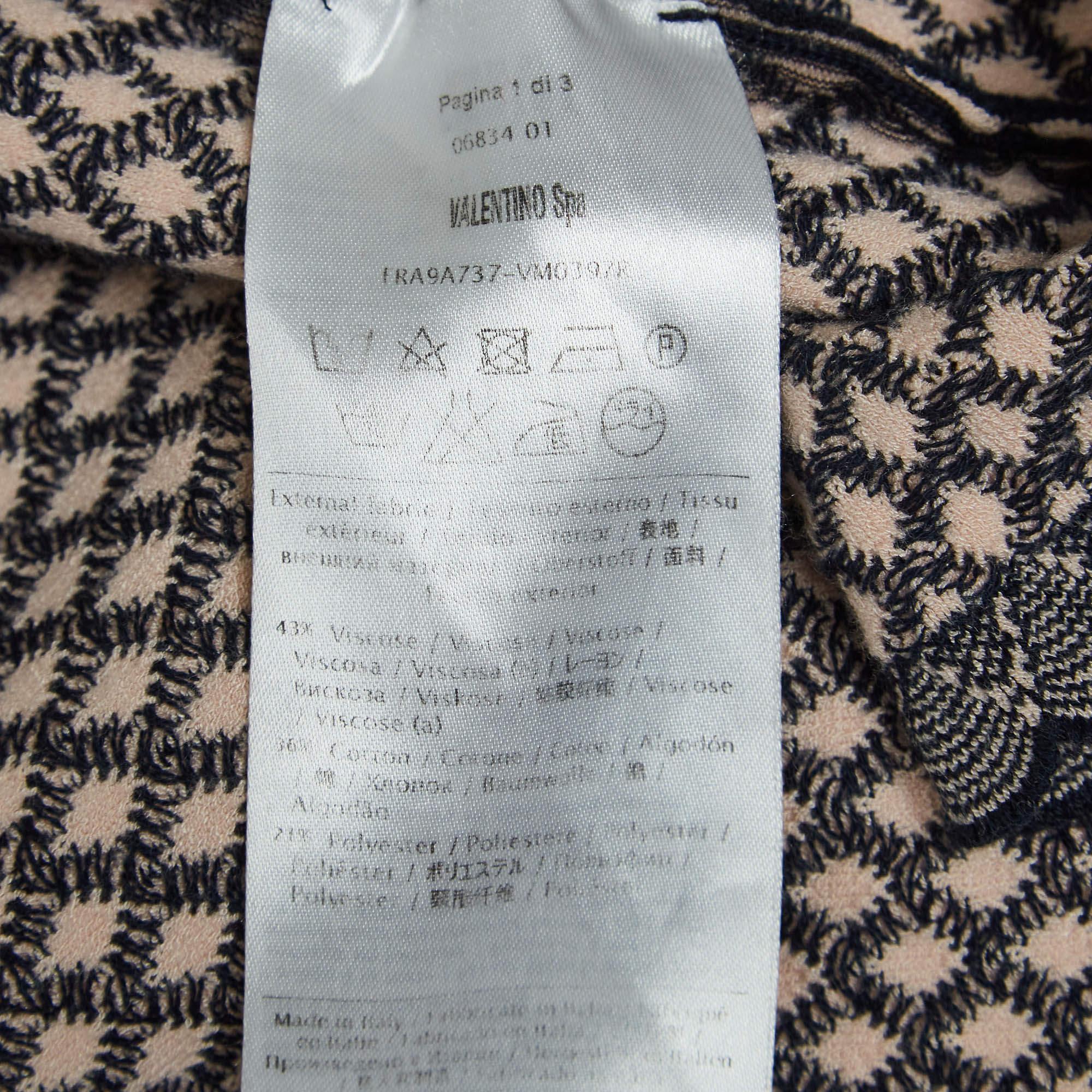 RED Valentino Pink/ Navy Blue Knit Mini Dress M For Sale 1