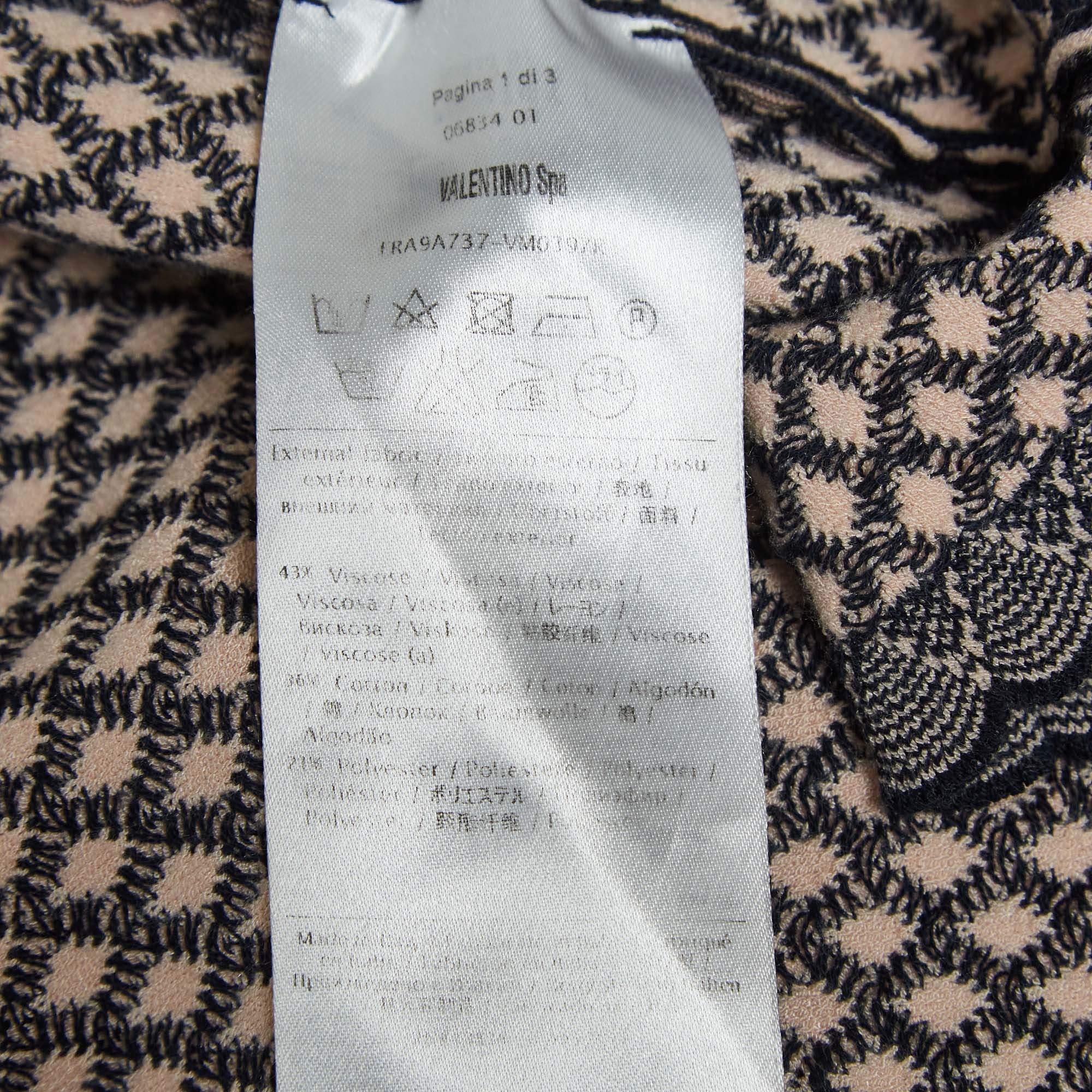 RED Valentino Pink/ Navy Blue Knit Mini Dress M For Sale 2
