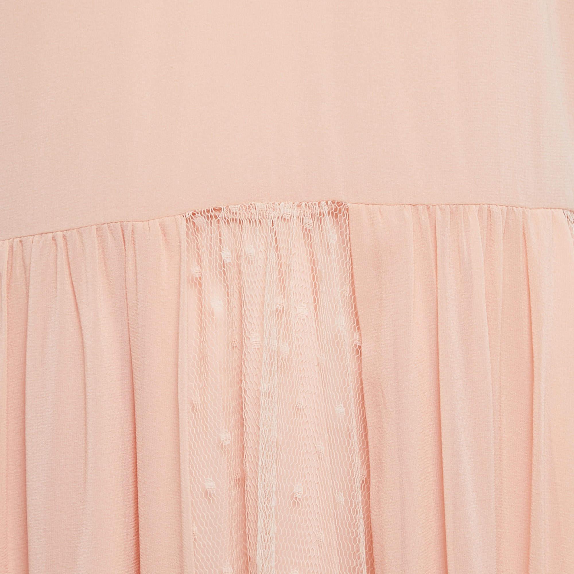 Valentino mini-robe rose à manches courtes Pour femmes en vente