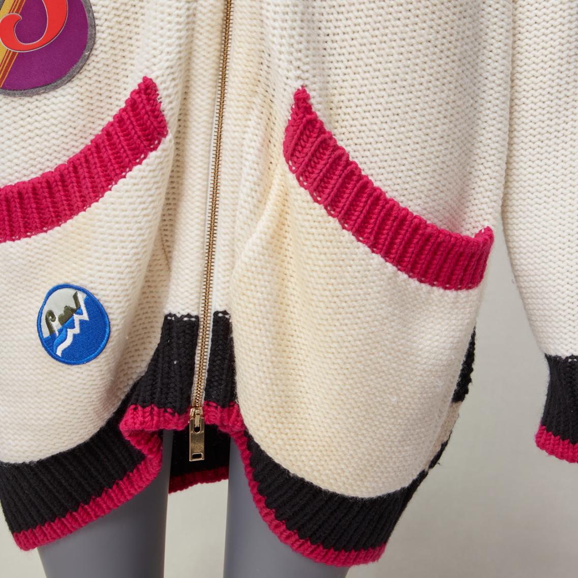 RED VALENTINO powder blue lambskin leather ruffle panel hoodie jacket IT40 S For Sale 7