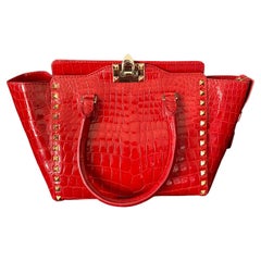 Red Valentino Rockstud crocodile bag