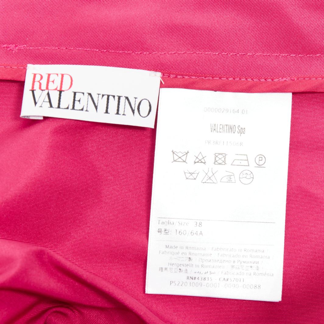 RED VALENTINO rose pink high waisted pleated mini skort skirt IT38 XS For Sale 4