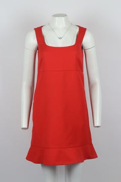 Red Valentino Ruffled Cotton Blend Mini Dress It 42 Uk 10