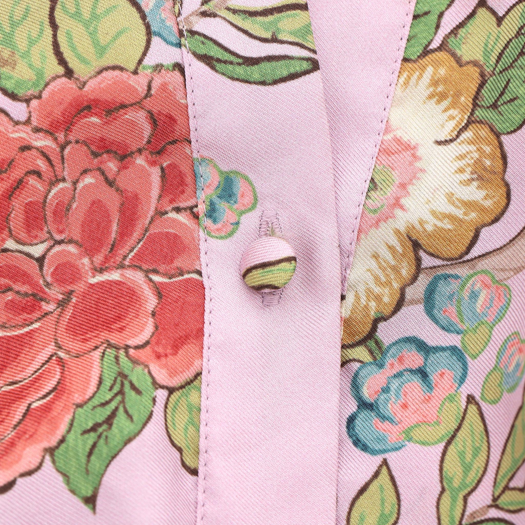 Red Valentino - Robe chemise en soie à fleurs Pour femmes en vente