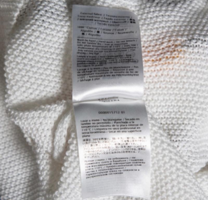 RED Valentino Maglia a maniche lunghe in cotone bianco con applicazioni floreali M. I. in vendita 5