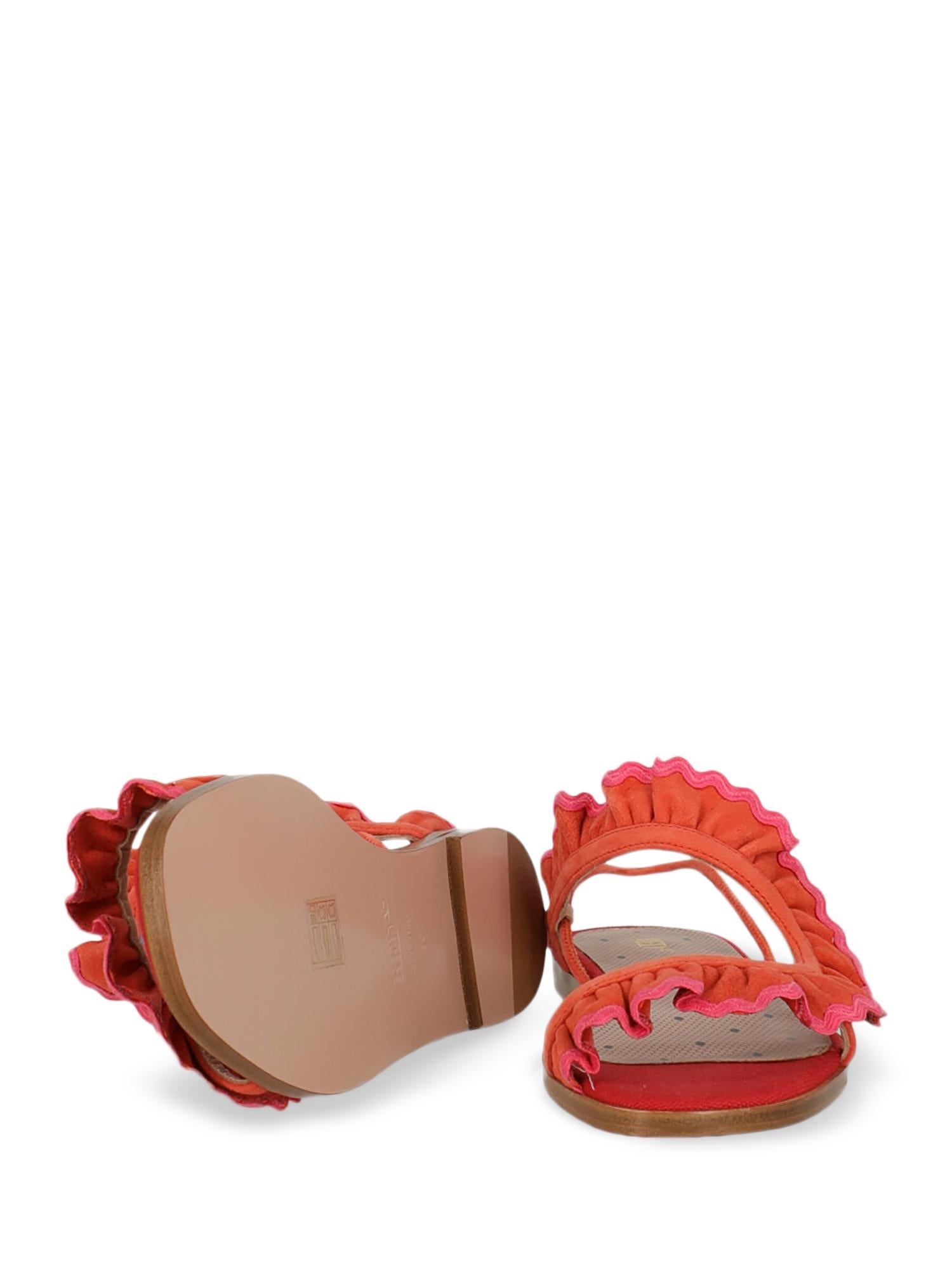 Women's Red Valentino  Women   Slippers  Orange Leather EU 39 For Sale