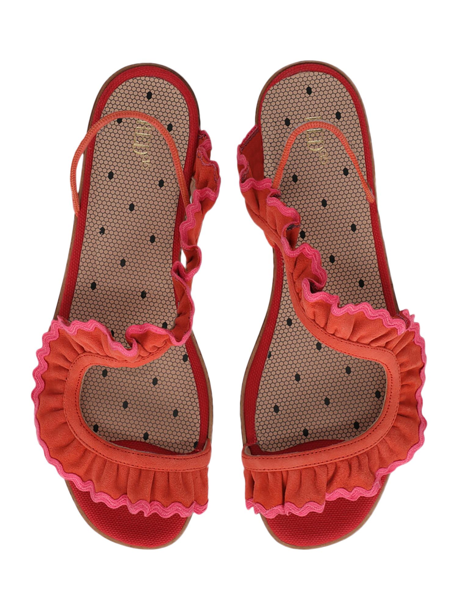 Red Valentino  Women   Slippers  Orange Leather EU 39 For Sale 1
