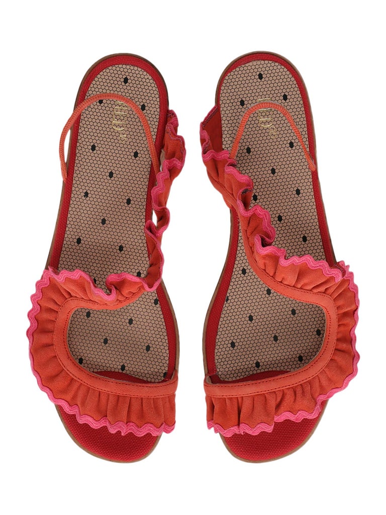 Red Valentino Slippers Orange Leather EU 39 at 1stDibs