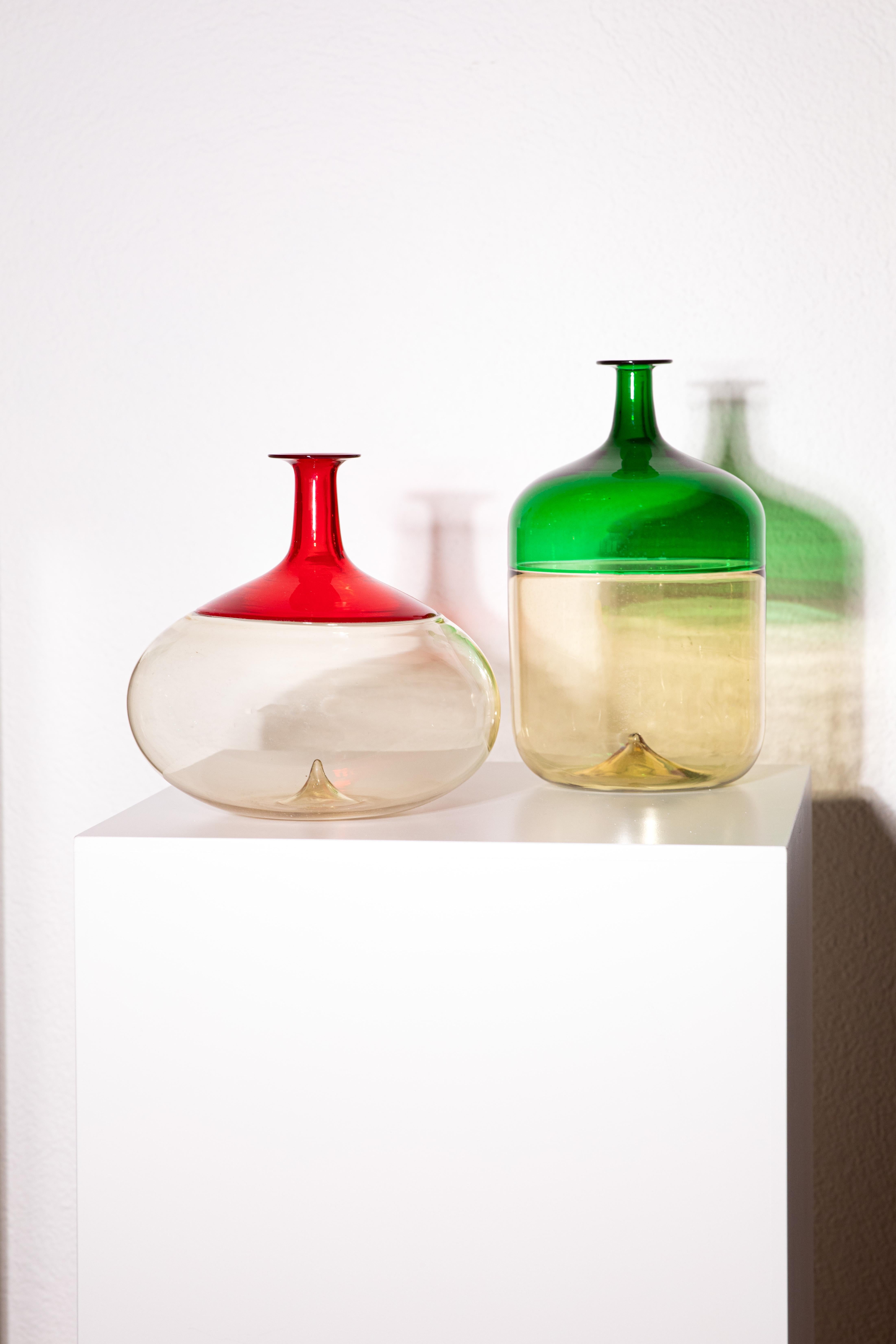 Italian Red Vase by Tapio Wirkkala for Venini, 1990s For Sale
