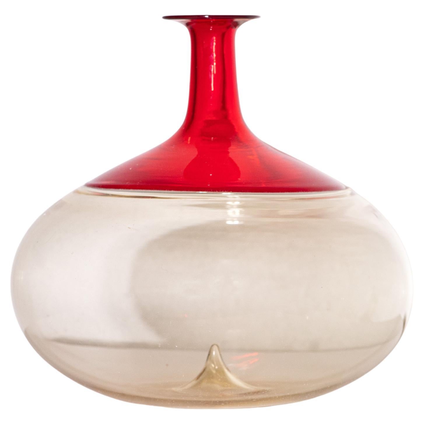 Rote Vase von Tapio Wirkkala für Venini, 1990er-Jahre
