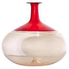 Vaso rosso di Tapio Wirkkala per Venini, anni '90
