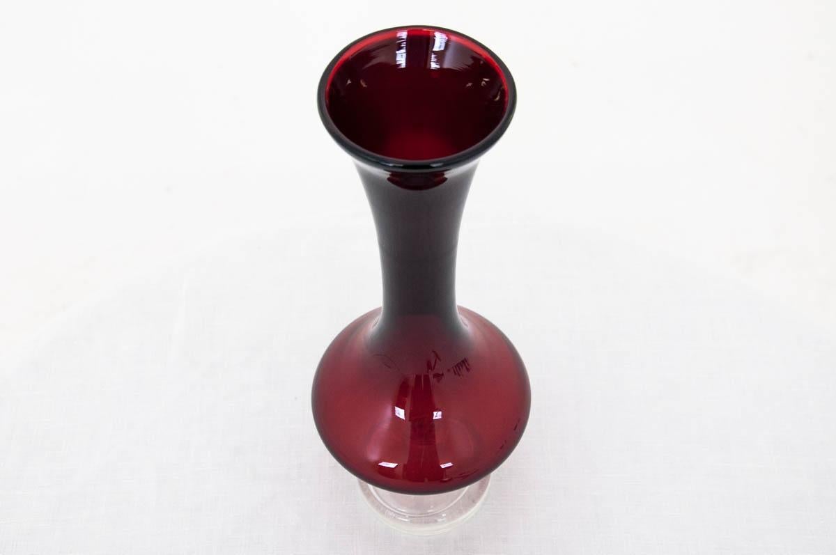 Mid-Century Modern Red Vase