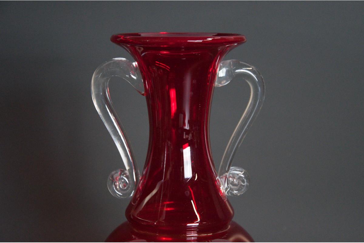 Vase from the Zabkowice glassworks, Poland, 1980s.
   