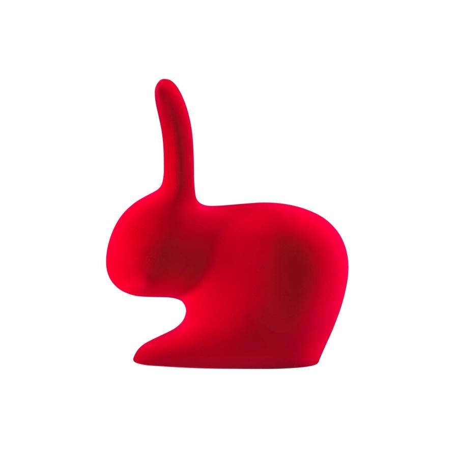 The idea of the rabbit, a gentle, lovable and shy animal, comes from the association of its silhouette with that of a seat, where the rabbit's ears become the backrest of the chair. It is conceived for children's fun: the rabbit chair can be used to