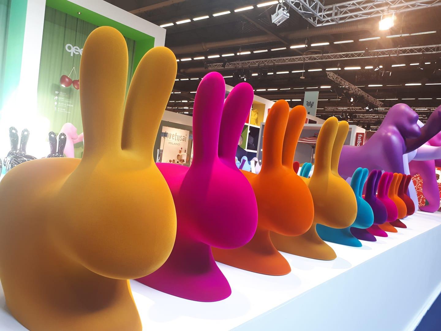 Velluto Sedia Red Velvet Rabbit, di Stefano Giovannoni in vendita