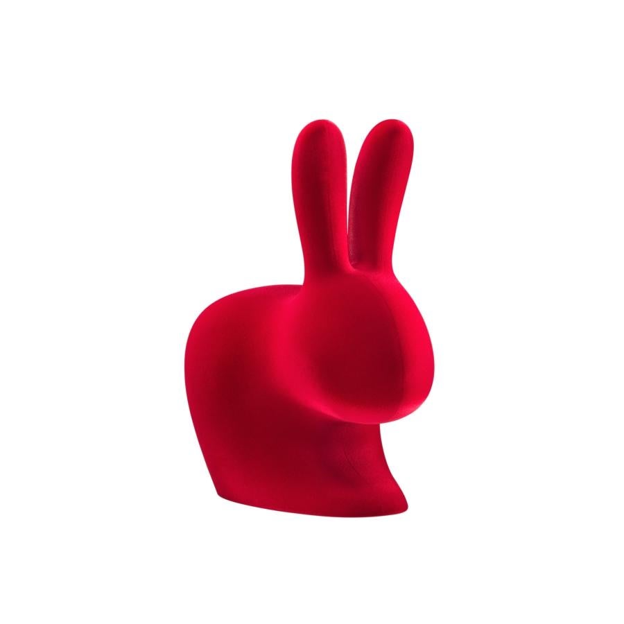 Roter Kaninchenstuhl aus Samt, von Stefano Giovannoni im Angebot 3