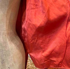 Red velvet vest Italy, 19th century, embroidered with floral decoration - 1214