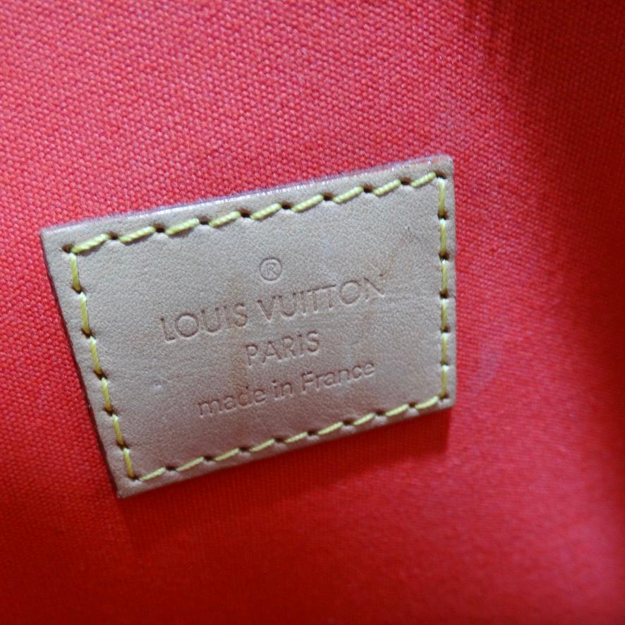 Red Vernis Louis Vuitton Alma Bag circa 2008 6
