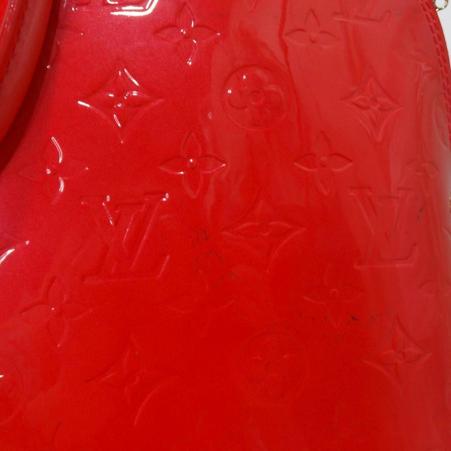 Red Vernis Louis Vuitton Alma Bag circa 2008 10