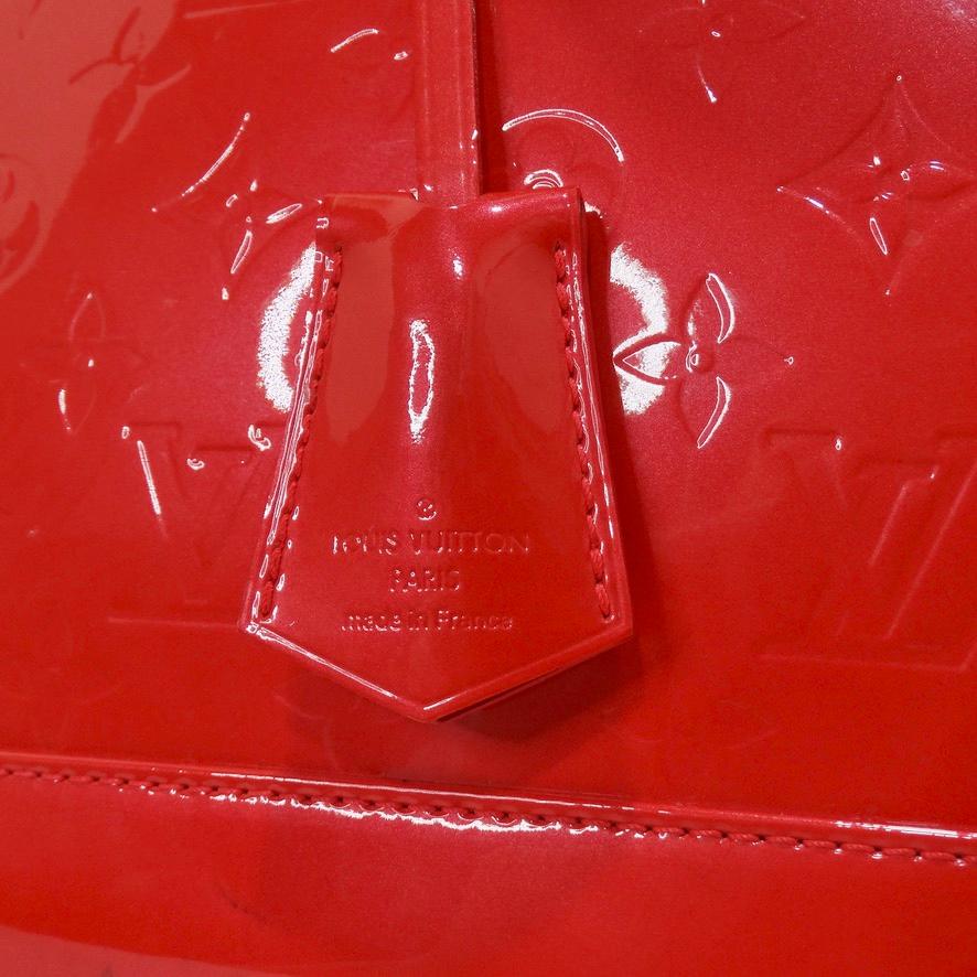 Red Vernis Louis Vuitton Alma Bag circa 2008 11