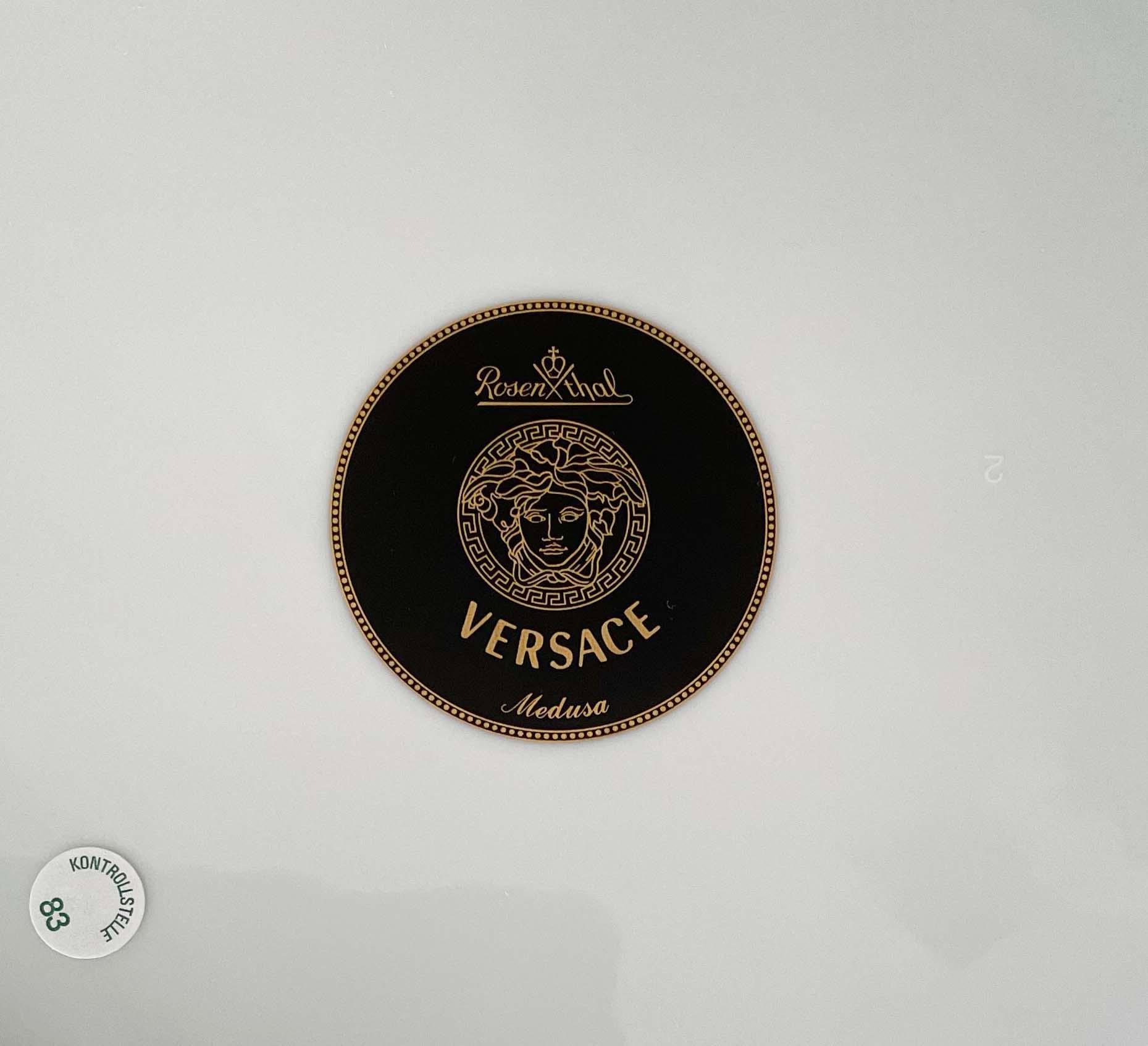  Red Versace Porcelain Medusa Display Plate By Rosenthal, 20th Century In Excellent Condition For Sale In Melbourne, Victoria