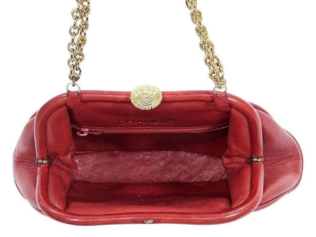 Women's or Men's Chanel Vintage Red Leather Clutch