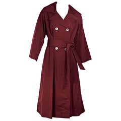 Red Vintage Chloe Gabardine Trench Coat