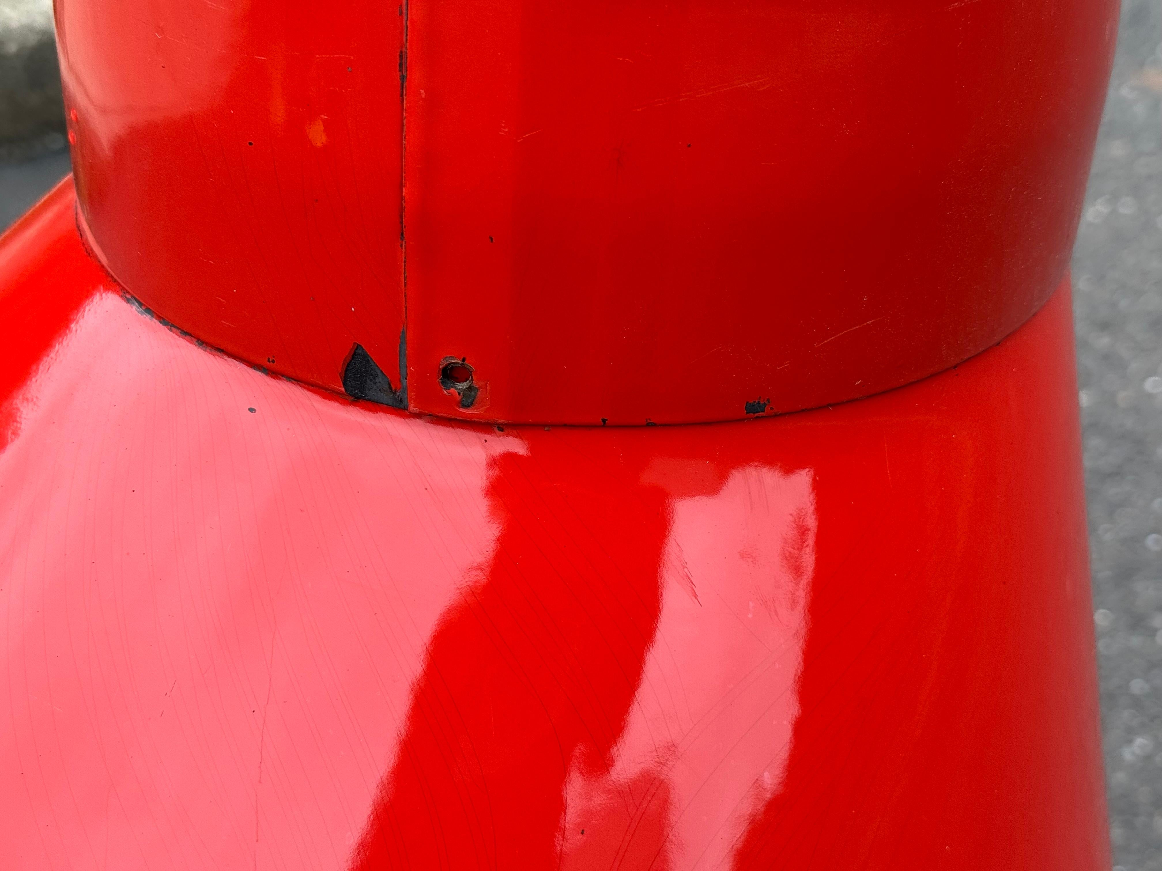 Estufa Chimenea de Leña Cónica Vintage Roja de Temco en venta 3