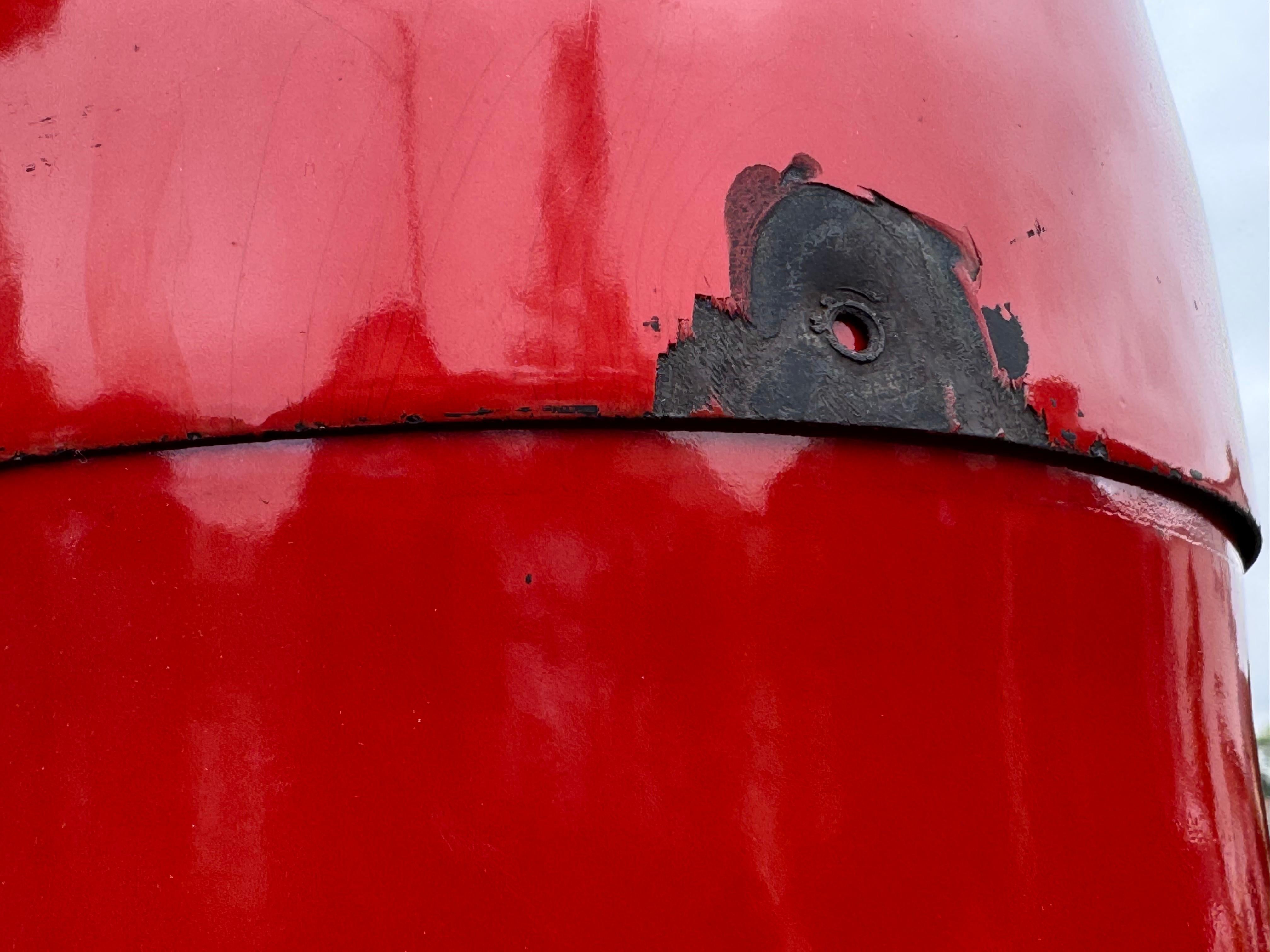 Estufa Chimenea de Leña Cónica Vintage Roja de Temco en venta 6