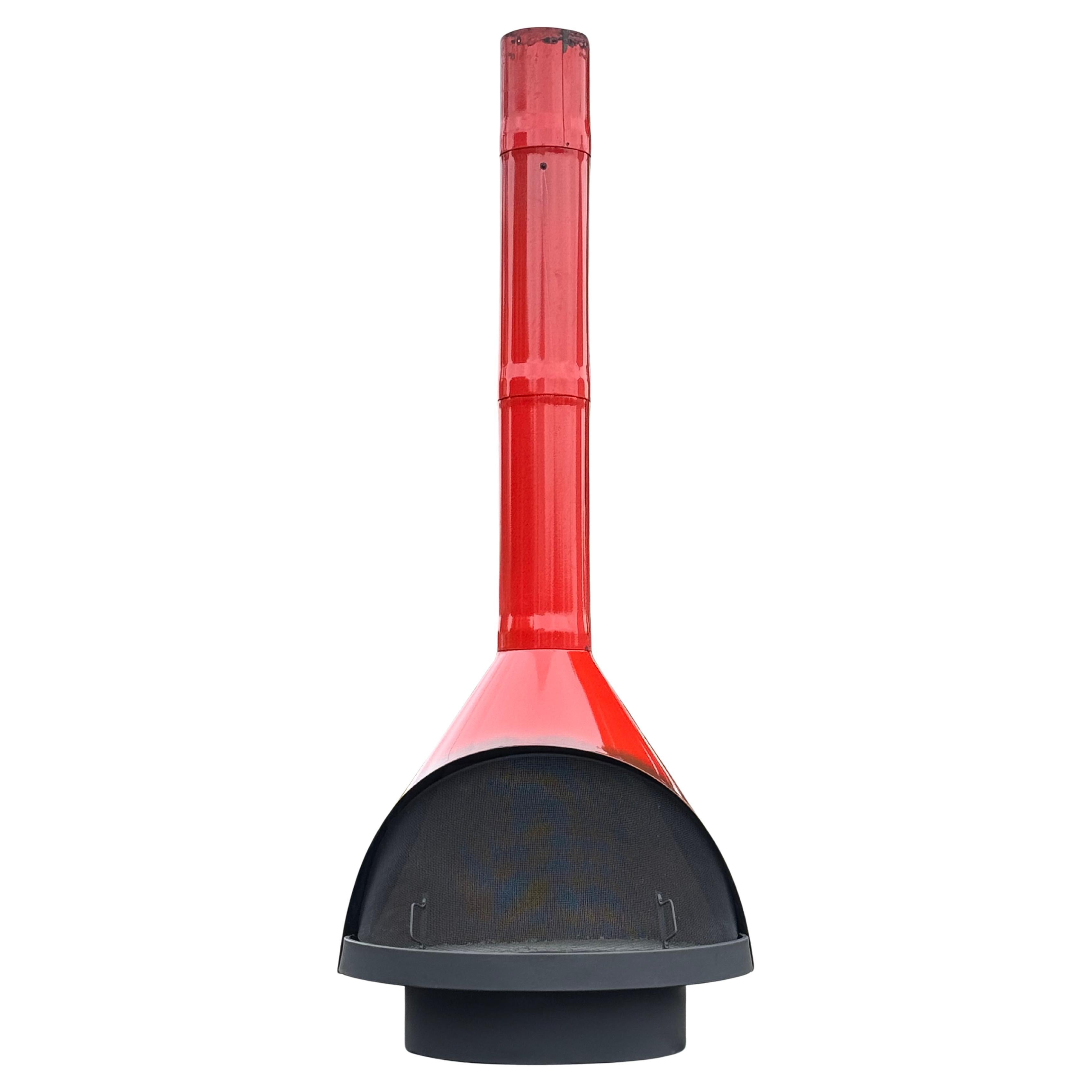 Estufa Chimenea de Leña Cónica Vintage Roja de Temco en venta