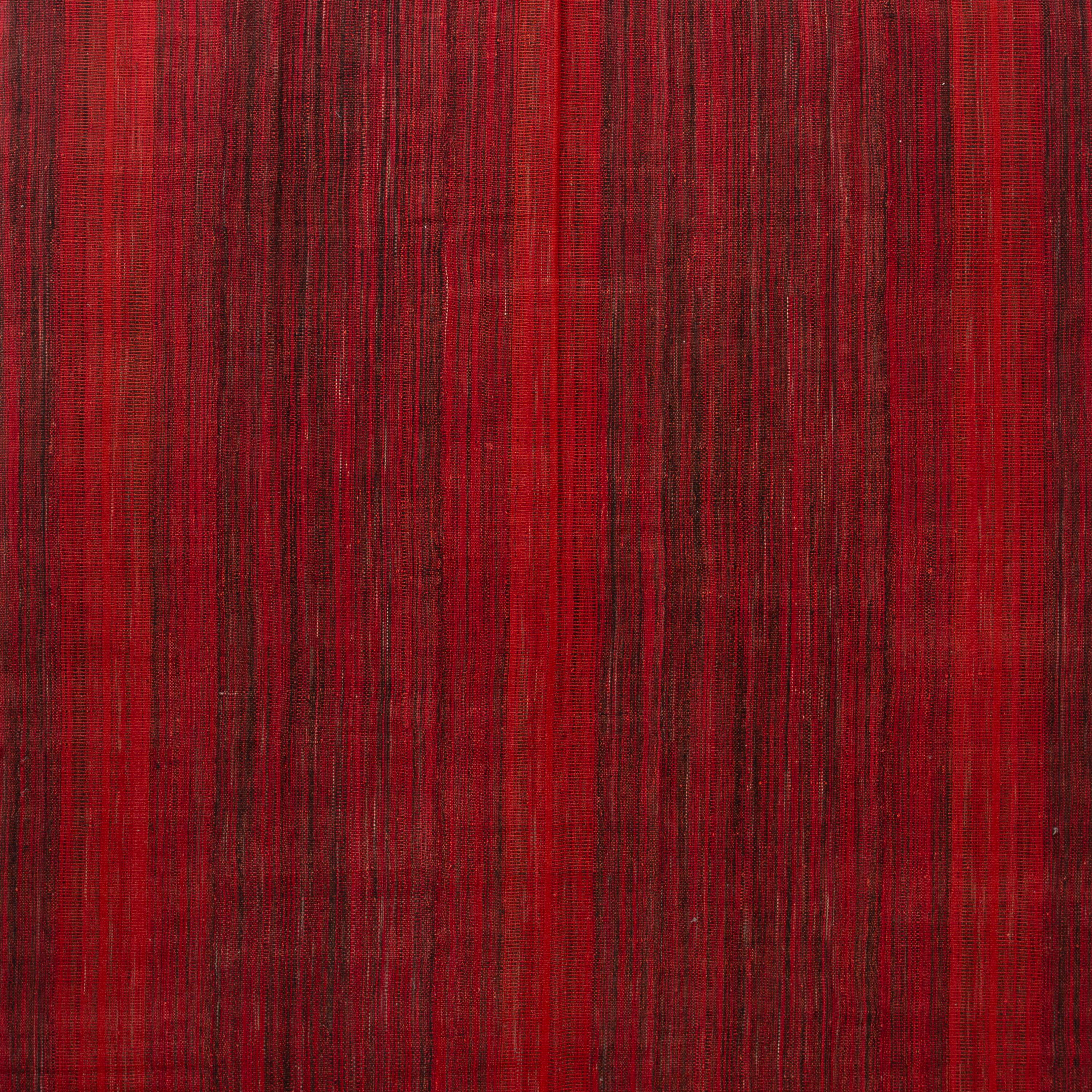 Late 20th Century abc carpet Red Vintage Flatweave Wool Persian Rug - 8'3