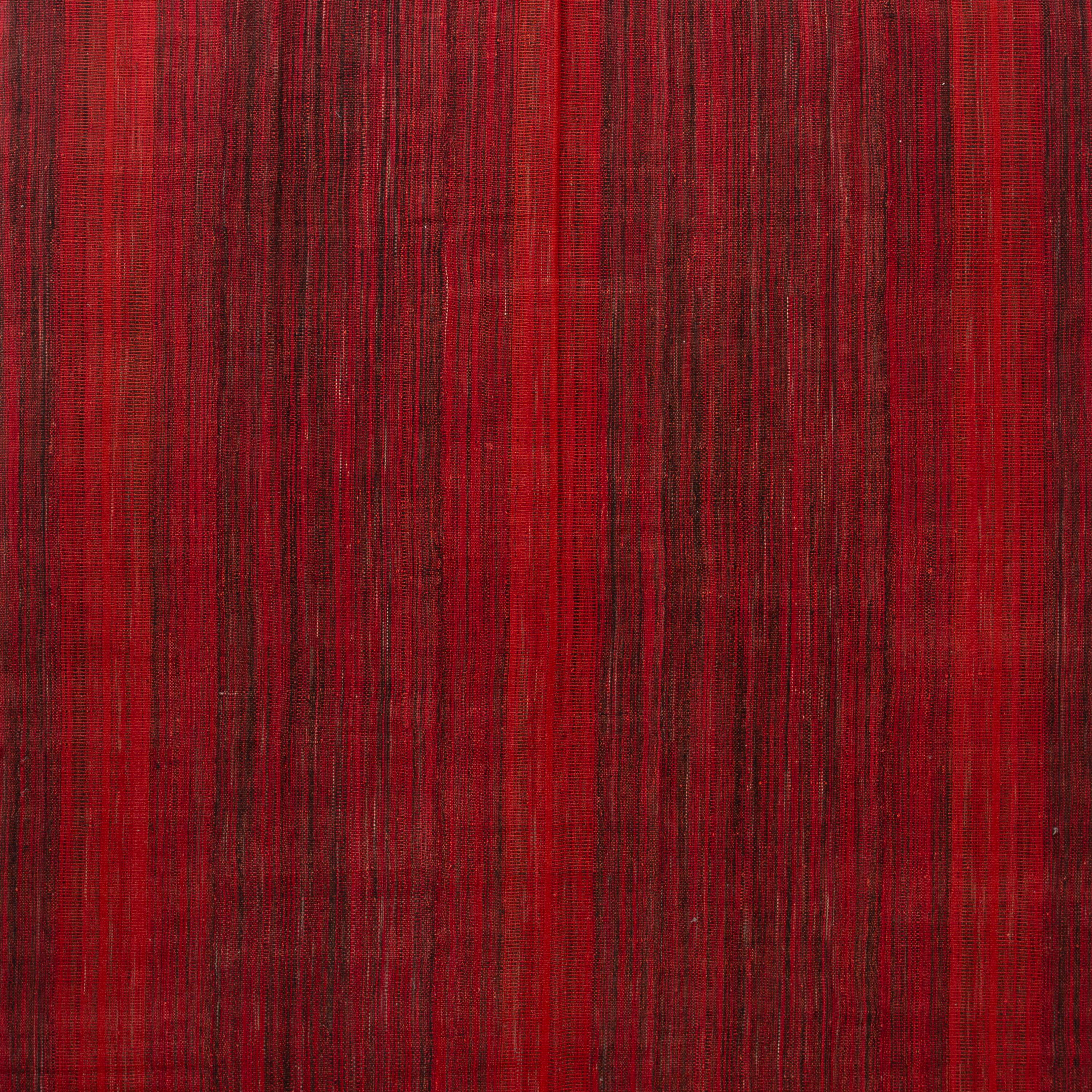 abc carpet Alfombra Persa Vintage Roja de Lana de Tejido Plano - 8'3