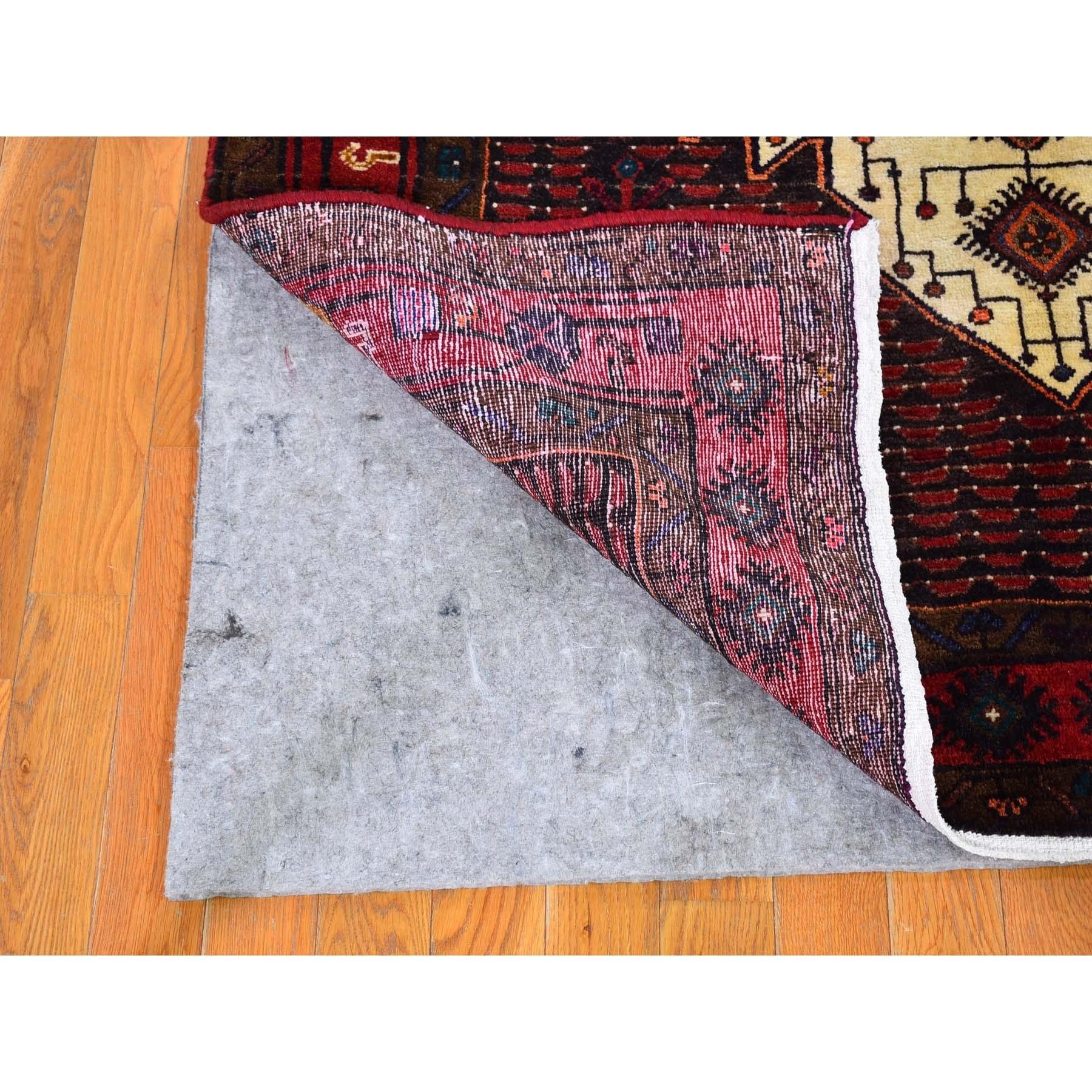 Roter persischer Hamadan-Teppich aus Wolle, handgeknüpft, vollflorig, in Rot (Persisch) im Angebot
