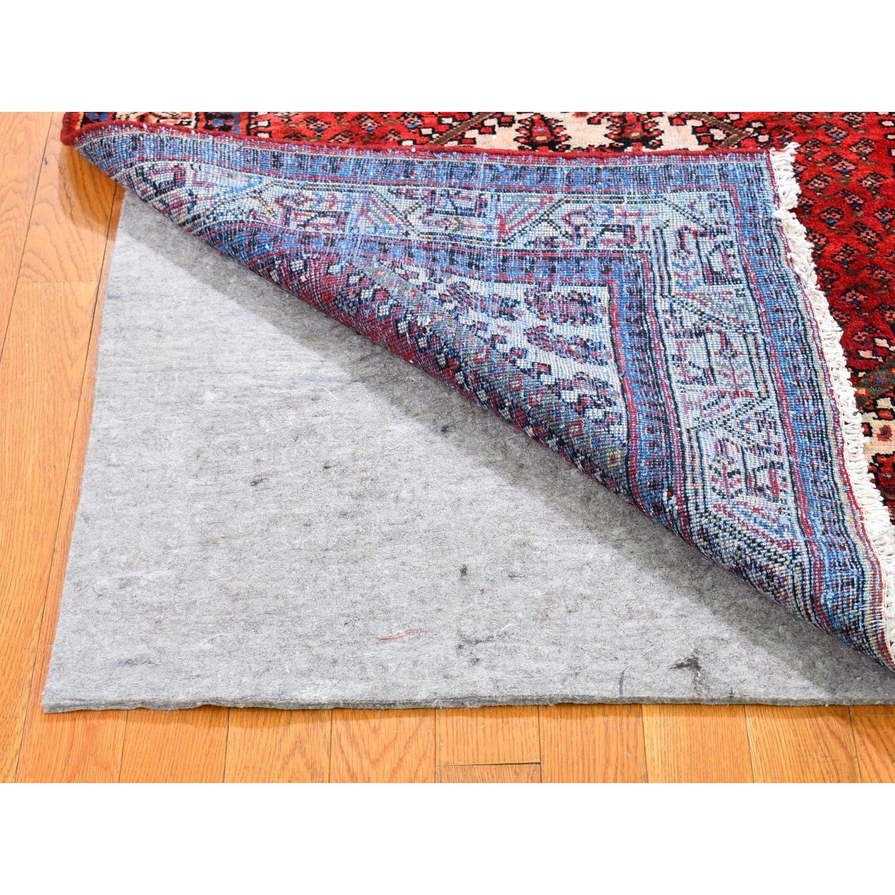 Medieval Red Vintage Persian Sarouk Mir Good Condition Pure Wool Hand Knotted Rug For Sale